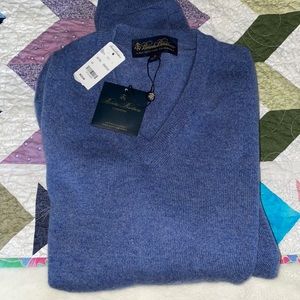 Brand new mens brooks brothers 2 ply Scottish cashmere sweater